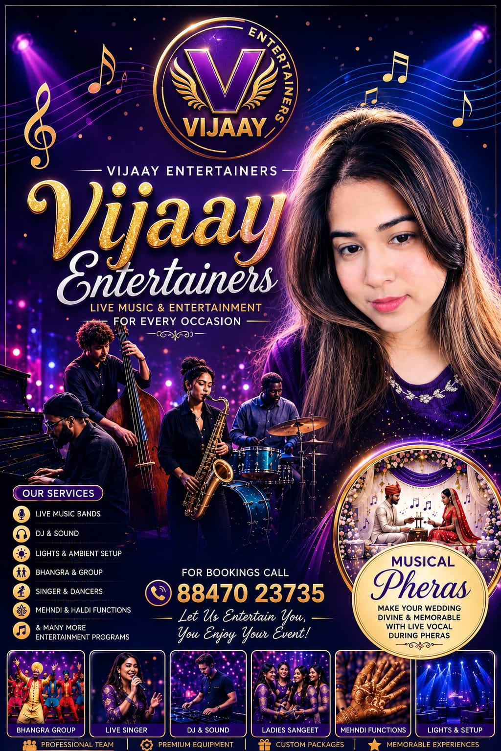 Vijaay Entertainers live music & entertainment poster